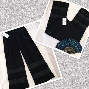 KAREN WARREN Black Palazzo Dress Pants NWT